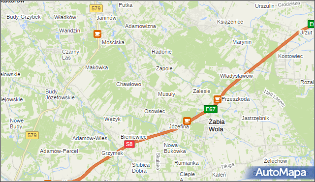 mapa Musuły, Musuły na mapie Targeo