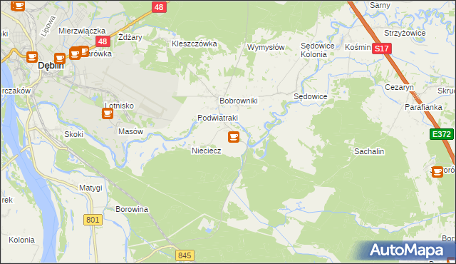 mapa Niebrzegów, Niebrzegów na mapie Targeo