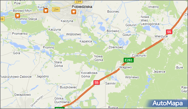 mapa Nowa Górka, Nowa Górka na mapie Targeo