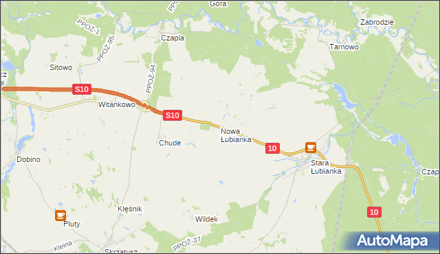 mapa Nowa Łubianka, Nowa Łubianka na mapie Targeo