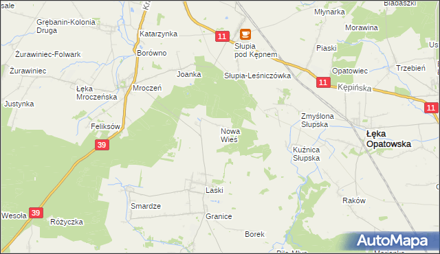 mapa Nowa Wieś gmina Trzcinica, Nowa Wieś gmina Trzcinica na mapie Targeo