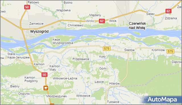 mapa Nowa Wieś-Śladów, Nowa Wieś-Śladów na mapie Targeo