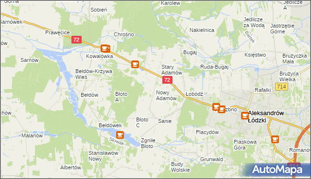 mapa Nowy Adamów, Nowy Adamów na mapie Targeo