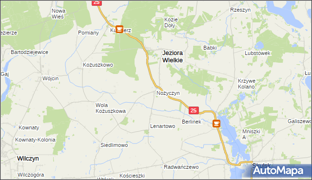 mapa Nożyczyn, Nożyczyn na mapie Targeo