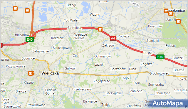 mapa Ochmanów, Ochmanów na mapie Targeo