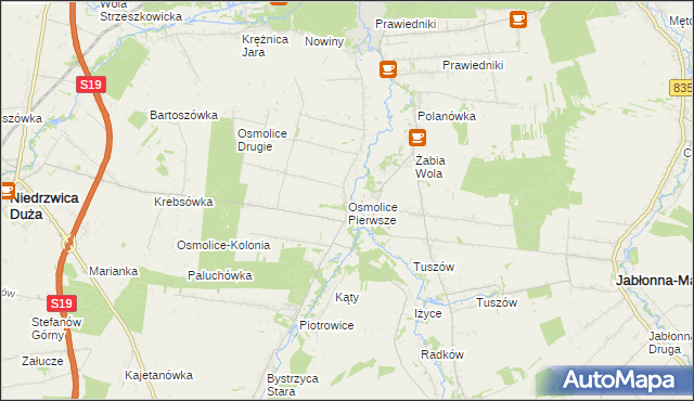 mapa Osmolice Pierwsze, Osmolice Pierwsze na mapie Targeo