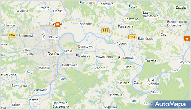 mapa Pawłokoma, Pawłokoma na mapie Targeo
