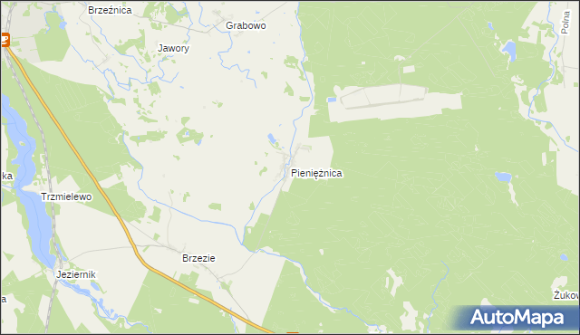 mapa Pieniężnica, Pieniężnica na mapie Targeo