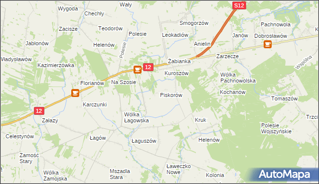 mapa Piskorów, Piskorów na mapie Targeo