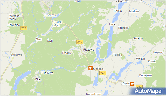 mapa Płazowo, Płazowo na mapie Targeo