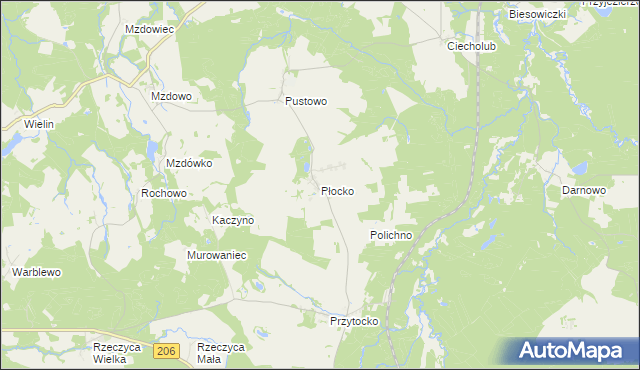mapa Płocko, Płocko na mapie Targeo