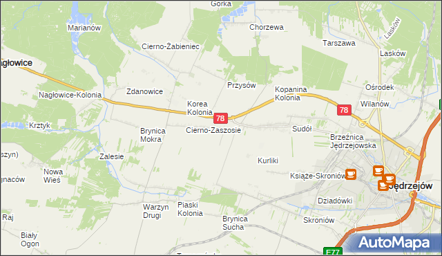 mapa Prząsław, Prząsław na mapie Targeo