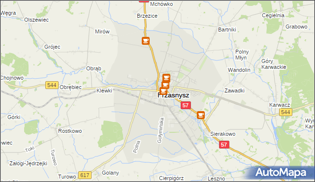 mapa Przasnysz, Przasnysz na mapie Targeo