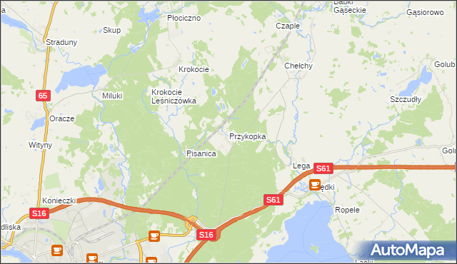 mapa Przykopka, Przykopka na mapie Targeo