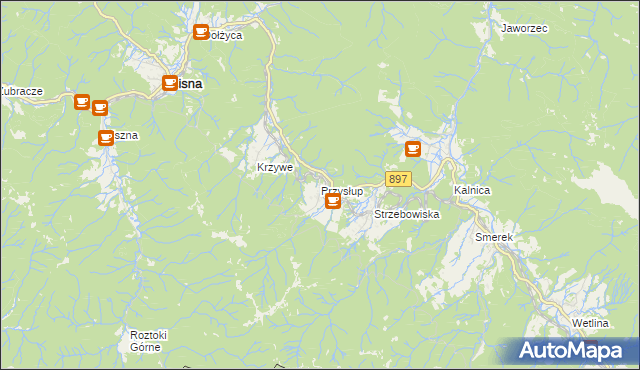 mapa Przysłup, Przysłup na mapie Targeo