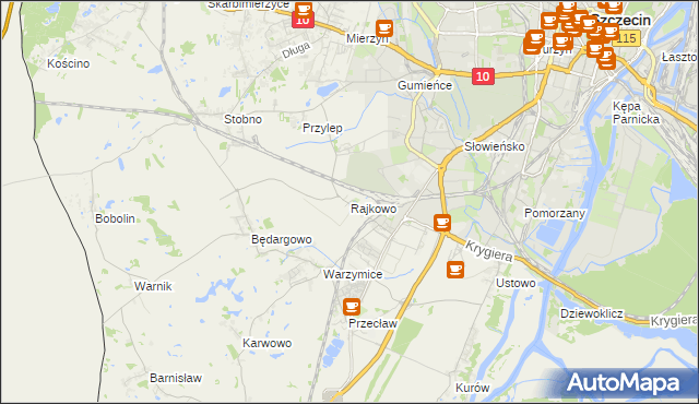 mapa Rajkowo, Rajkowo na mapie Targeo