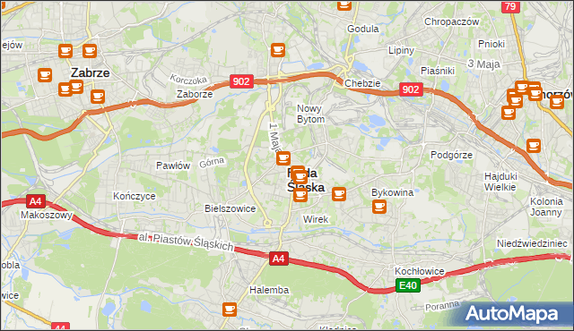 mapa Rudy Śląskiej, Ruda Śląska na mapie Targeo