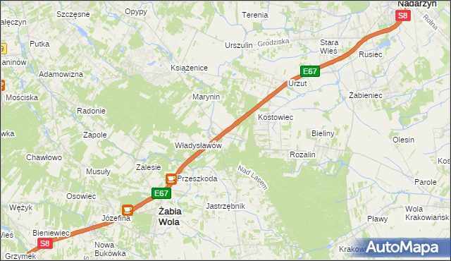 mapa Siestrzeń, Siestrzeń na mapie Targeo