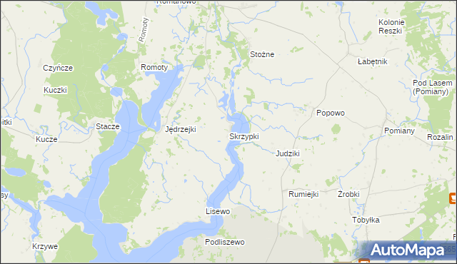 mapa Skrzypki, Skrzypki na mapie Targeo