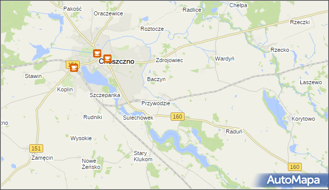mapa Smoleń gmina Choszczno, Smoleń gmina Choszczno na mapie Targeo
