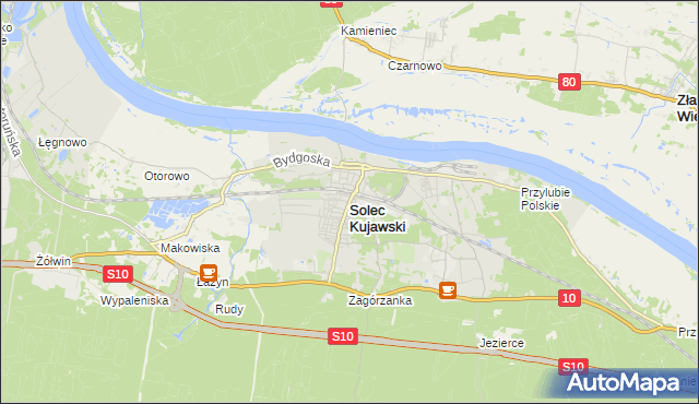mapa Solec Kujawski, Solec Kujawski na mapie Targeo