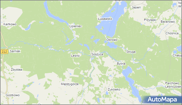 mapa Soszyca, Soszyca na mapie Targeo