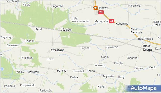 mapa Stępna, Stępna na mapie Targeo