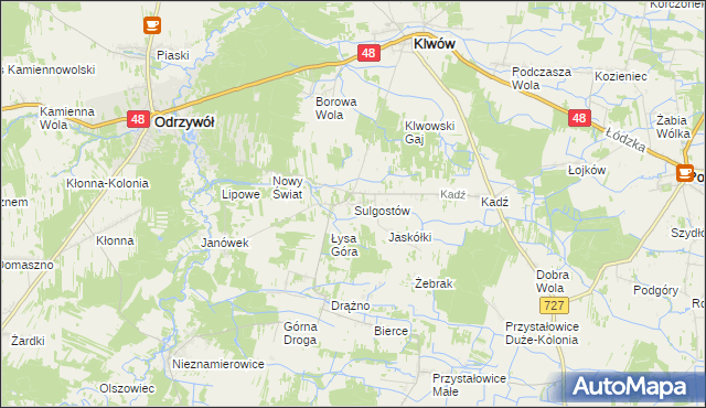 mapa Sulgostów, Sulgostów na mapie Targeo