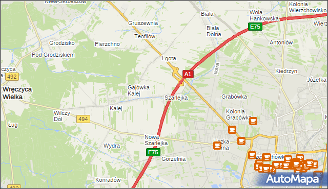 mapa Szarlejka, Szarlejka na mapie Targeo