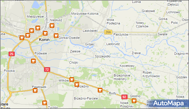 mapa Szczepidło, Szczepidło na mapie Targeo