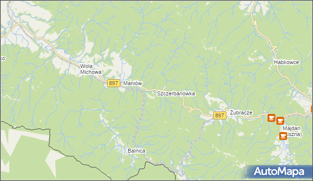 mapa Szczerbanówka, Szczerbanówka na mapie Targeo