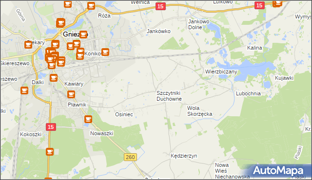 mapa Szczytniki Duchowne, Szczytniki Duchowne na mapie Targeo