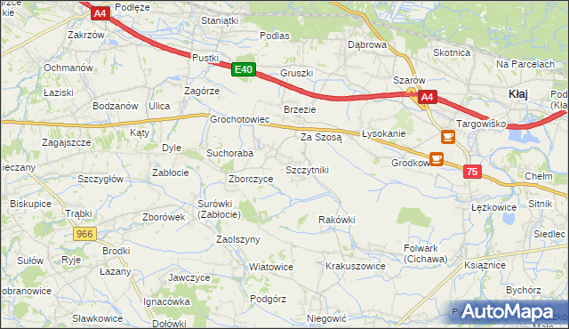 mapa Szczytniki gmina Gdów, Szczytniki gmina Gdów na mapie Targeo