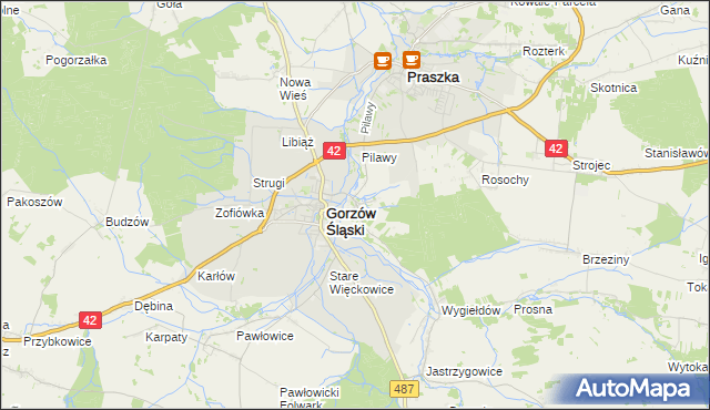 mapa Szyszków gmina Praszka, Szyszków gmina Praszka na mapie Targeo