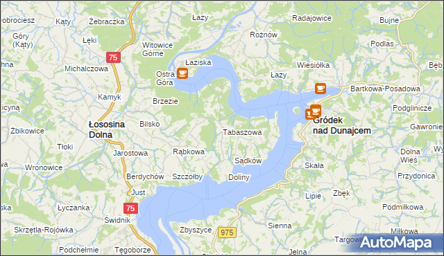 mapa Tabaszowa, Tabaszowa na mapie Targeo