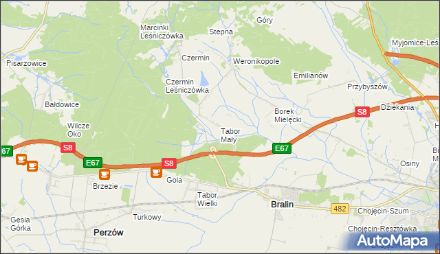 mapa Tabor Mały, Tabor Mały na mapie Targeo