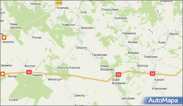 mapa Taraskowo, Taraskowo na mapie Targeo