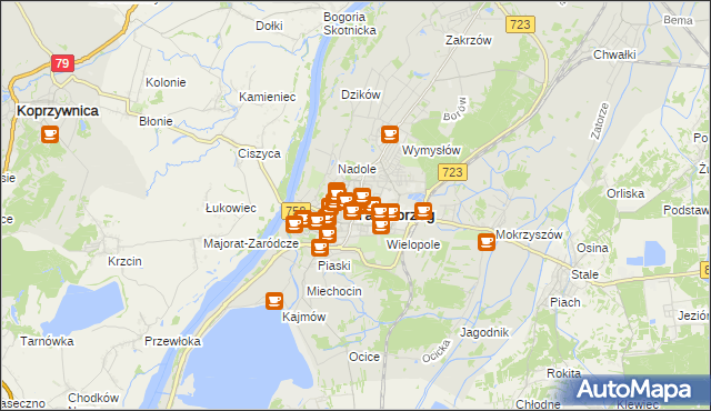 mapa Tarnobrzegu, Tarnobrzeg na mapie Targeo