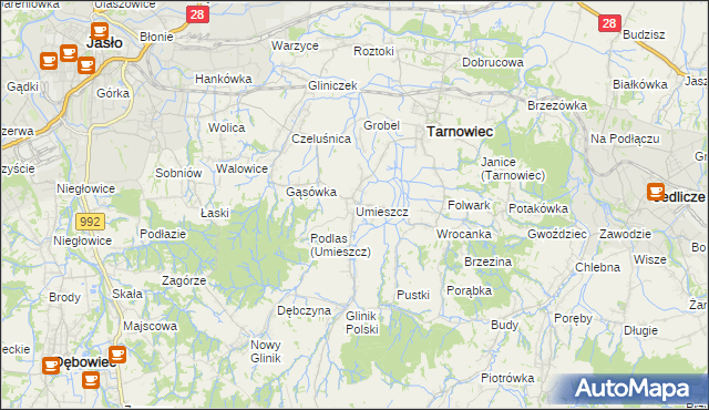 mapa Umieszcz, Umieszcz na mapie Targeo