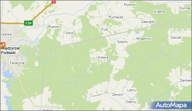 mapa Utrówka, Utrówka na mapie Targeo