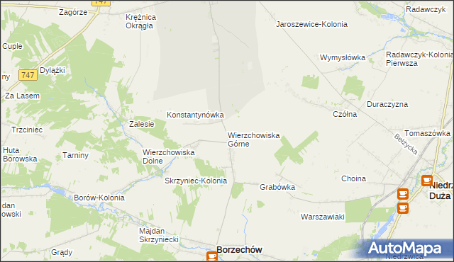 mapa Wierzchowiska Górne, Wierzchowiska Górne na mapie Targeo