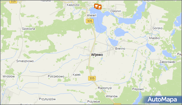 mapa Wijewo, Wijewo na mapie Targeo