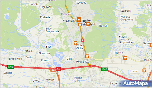 mapa Wola Cicha, Wola Cicha na mapie Targeo