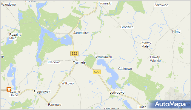 mapa Wracławek, Wracławek na mapie Targeo