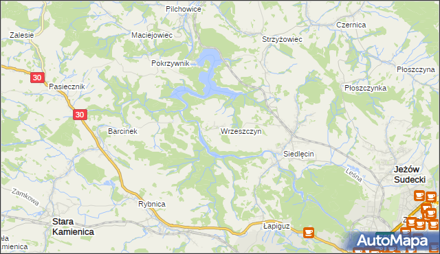 mapa Wrzeszczyn, Wrzeszczyn na mapie Targeo