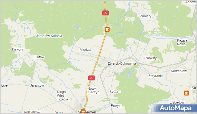 mapa Zbiersk, Zbiersk na mapie Targeo