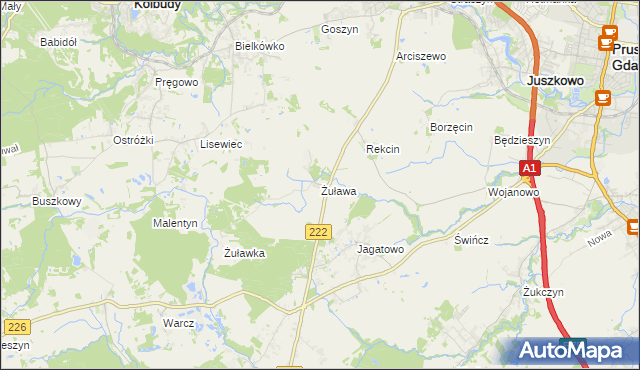 mapa Żuława, Żuława na mapie Targeo