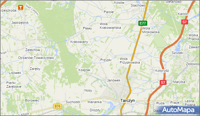 mapa Przypki, Przypki na mapie Targeo