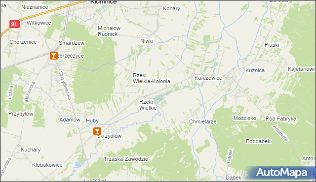 mapa Rzeki Małe, Rzeki Małe na mapie Targeo