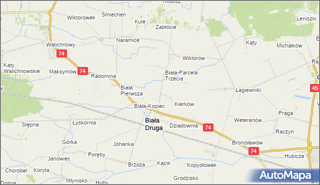 mapa Biała-Parcela, Biała-Parcela na mapie Targeo